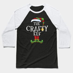Crafty Elf Family Matching Christmas Holiday Group Gift Pajama Baseball T-Shirt